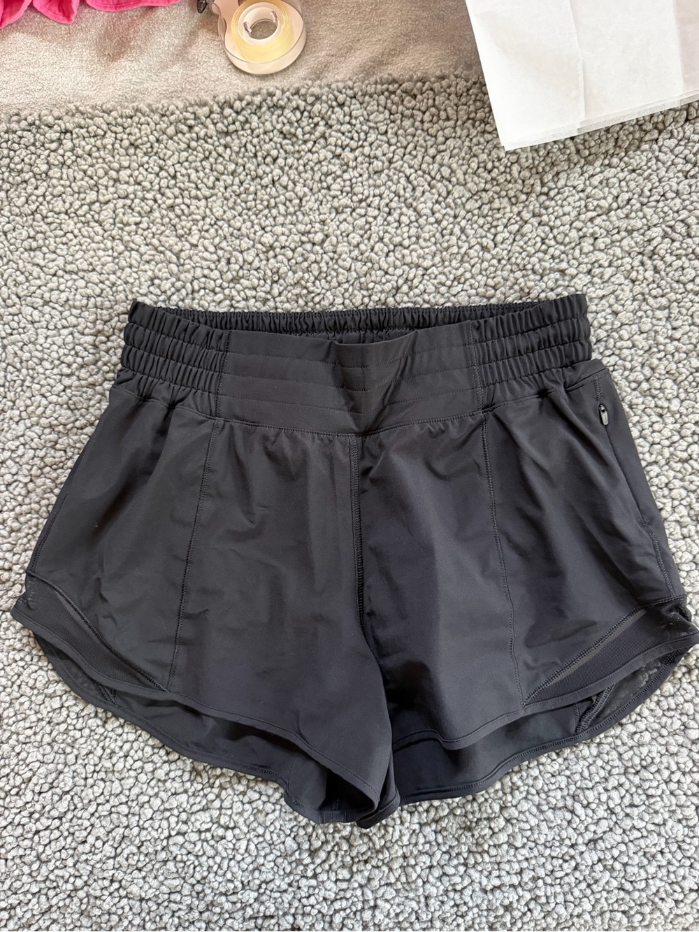 lululemon athletica Black Running Shorts with Wide Waistband